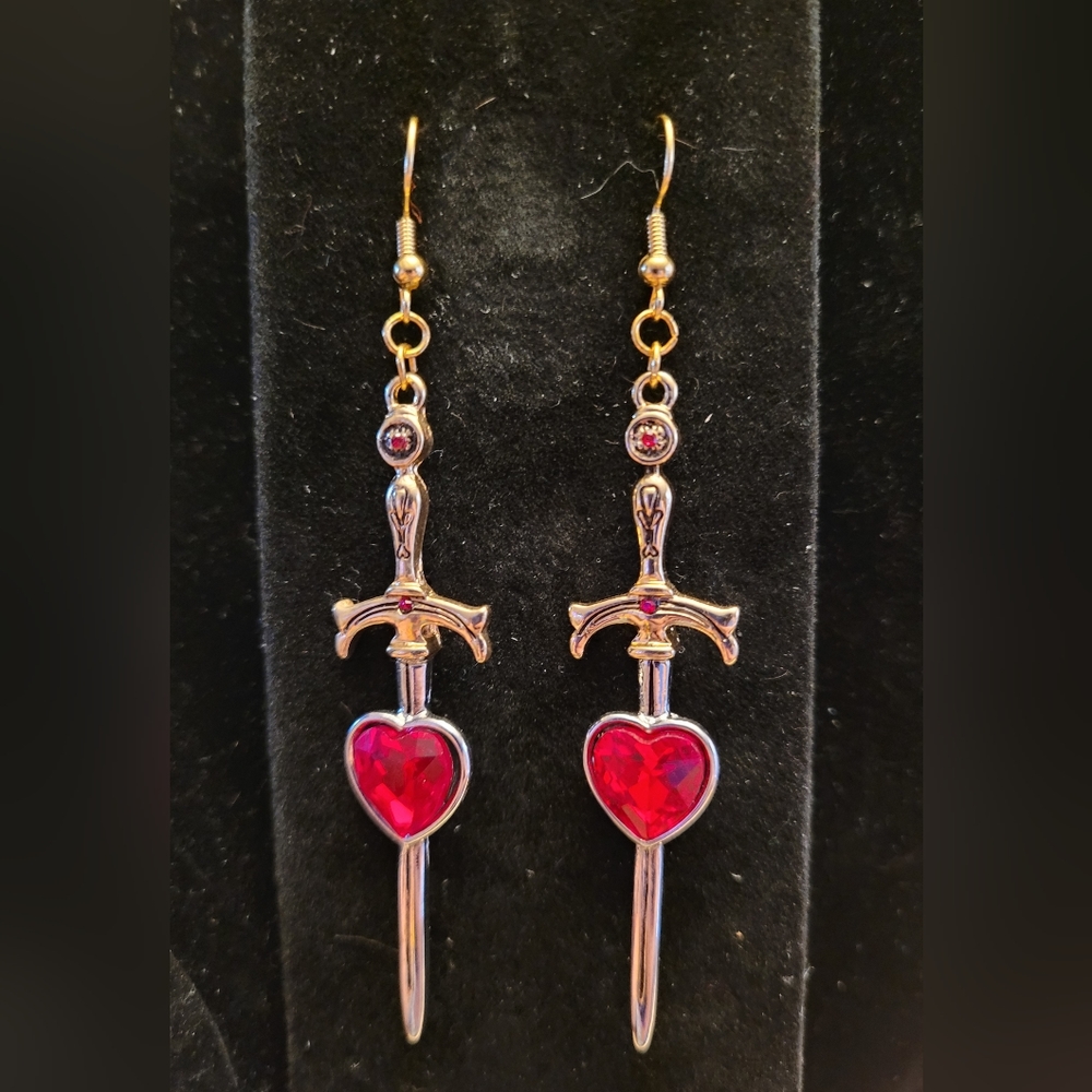 Heart Sword Earrings